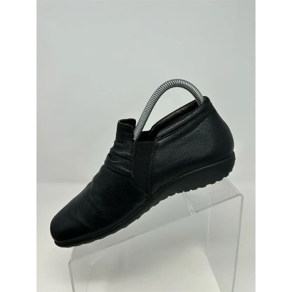 Naot Terehu Womens Black Leather Slip-On Comfort Ankle Booties Size 38